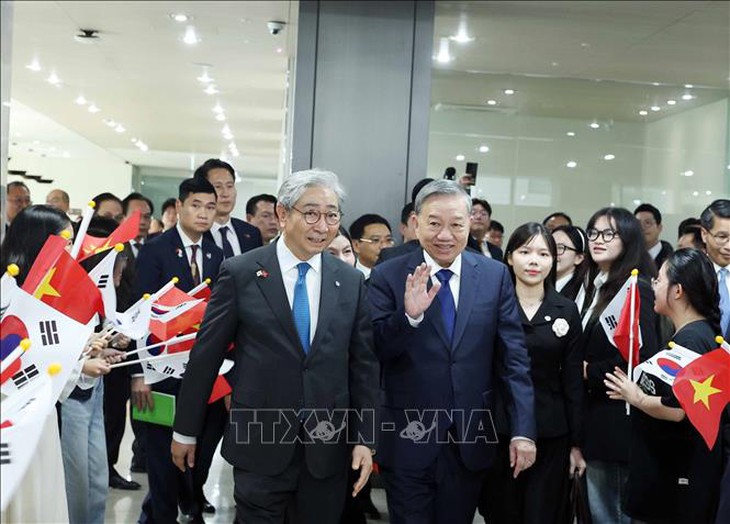 Tổng Bí thư Tô Lâm phát biểu chính sách tại Trường Đại học Yonsei của Hàn Quốc- Ảnh 1. Tổng Bí thư Tô Lâm phát biểu chính sách tại Trường Đại học Yonsei của Hàn Quốc- Ảnh 1.