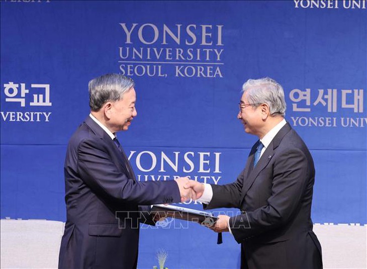Tổng Bí thư Tô Lâm phát biểu chính sách tại Trường Đại học Yonsei của Hàn Quốc- Ảnh 3. Tổng Bí thư Tô Lâm phát biểu chính sách tại Trường Đại học Yonsei của Hàn Quốc- Ảnh 3.