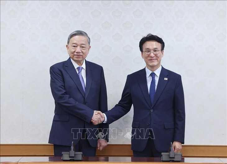 Tổng Bí thư Tô Lâm hội kiến Thủ tướng Hàn Quốc Kim Min Seok- Ảnh 1. Tổng Bí thư Tô Lâm hội kiến Thủ tướng Hàn Quốc Kim Min Seok- Ảnh 1.