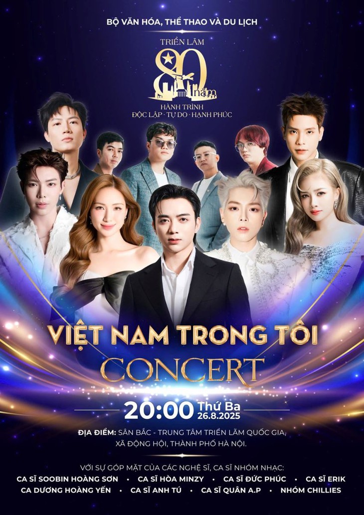 Soobin Hoàng Sơn, Hòa Minzy và dàn sao khủng 'đổ bộ' Concert 'Việt Nam trong tôi'- Ảnh 2. Soobin Hoàng Sơn, Hòa Minzy và dàn sao khủng 'đổ bộ' Concert 'Việt Nam trong tôi'- Ảnh 2.
