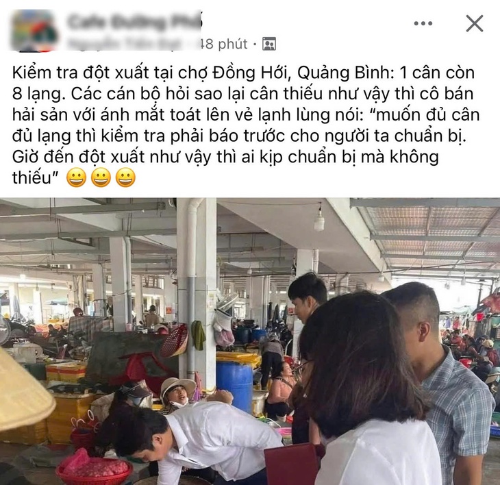 Xác minh thông tin ‘1 cân còn 8 lạng’ ở chợ Đồng Hới- Ảnh 1.