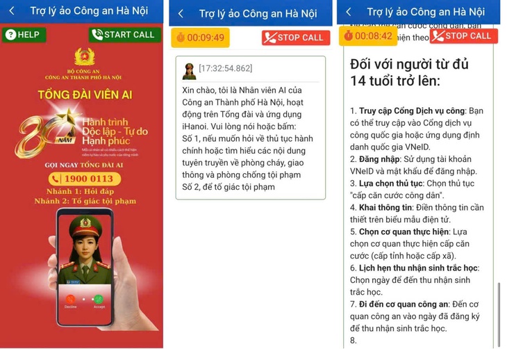 Cách để người dân kết nối với nhân viên AI của Công an Hà Nội- Ảnh 3.