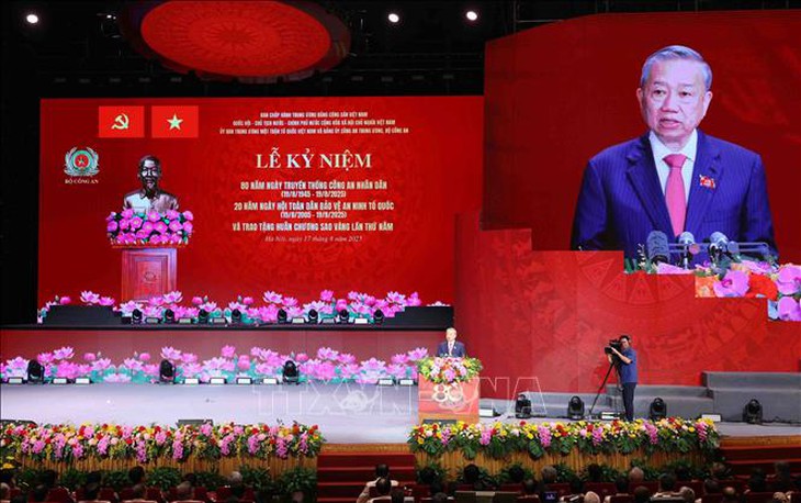 Diễn văn của Tổng Bí thư Tô Lâm tại Lễ kỷ niệm 80 năm Ngày truyền thống Công an nhân dân- Ảnh 1.