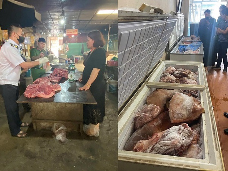 Phát hiện gần 0,5 tấn thịt lợn nghi nhiễm bệnh tại chợ Mèo Vạc- Ảnh 2. Phát hiện gần 0,5 tấn thịt lợn nghi nhiễm bệnh tại chợ Mèo Vạc- Ảnh 2.
