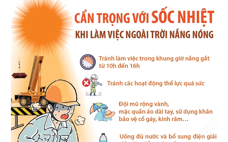 Cẩn trọng với sốc nhiệt khi làm việc ngoài trời nắng nóng