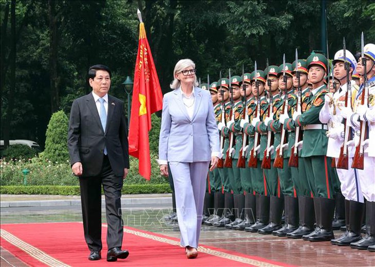 Chủ tịch nước Lương Cường chủ trì lễ đón cấp Nhà nước Toàn quyền Australia- Ảnh 6. Chủ tịch nước Lương Cường chủ trì lễ đón cấp Nhà nước Toàn quyền Australia- Ảnh 6.