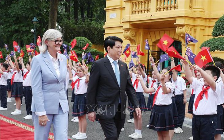 Chủ tịch nước Lương Cường chủ trì lễ đón cấp Nhà nước Toàn quyền Australia- Ảnh 3. Chủ tịch nước Lương Cường chủ trì lễ đón cấp Nhà nước Toàn quyền Australia- Ảnh 3.