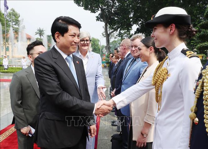 Chủ tịch nước Lương Cường chủ trì lễ đón cấp Nhà nước Toàn quyền Australia- Ảnh 9. Chủ tịch nước Lương Cường chủ trì lễ đón cấp Nhà nước Toàn quyền Australia- Ảnh 9.