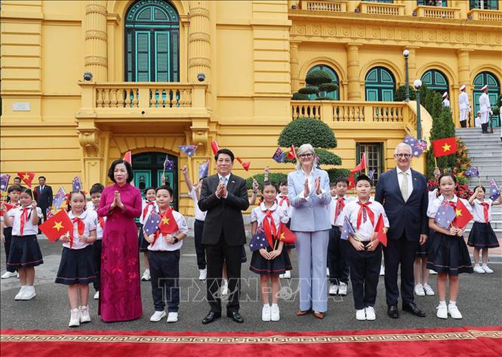 Chủ tịch nước Lương Cường chủ trì lễ đón cấp Nhà nước Toàn quyền Australia- Ảnh 2. Chủ tịch nước Lương Cường chủ trì lễ đón cấp Nhà nước Toàn quyền Australia- Ảnh 2.