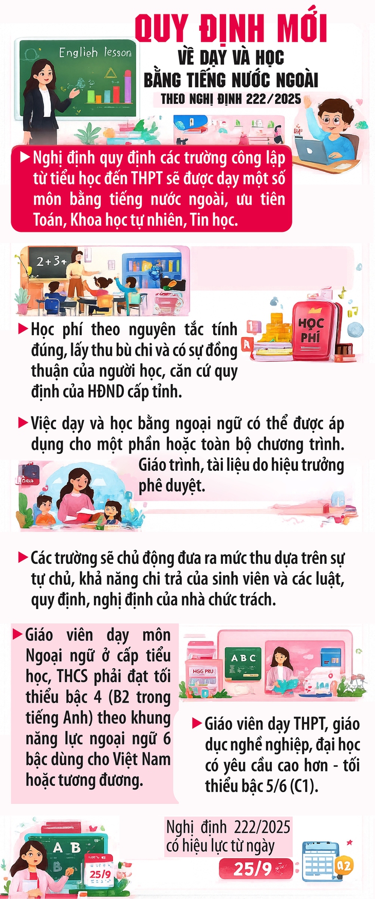 Các trường công lập được dạy một số môn bằng tiếng nước ngoài- Ảnh 1.
