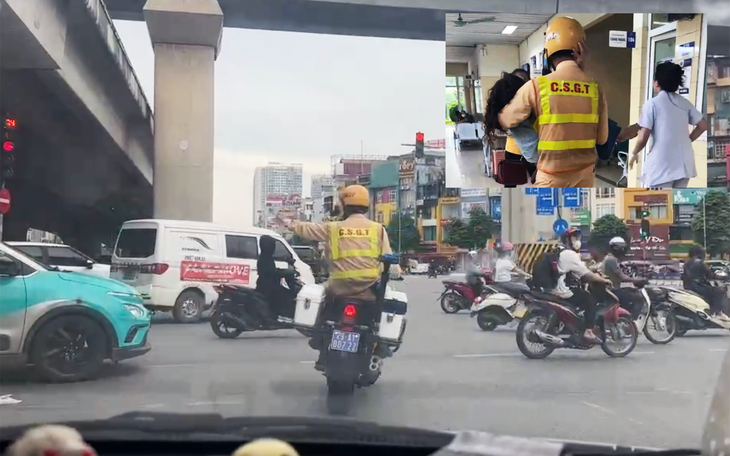 CSGT Hà Nội mở đường ‘thần tốc’ đưa bệnh nhân đột quỵ đến bệnh viện - Ảnh 2.