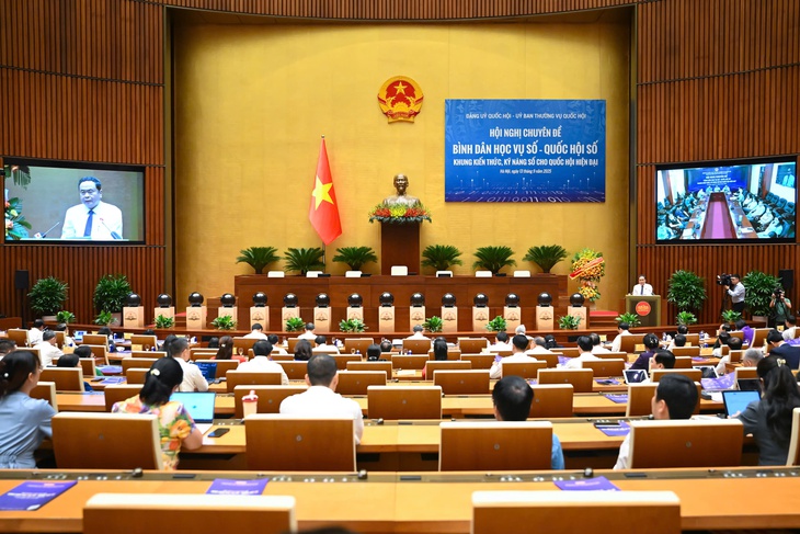 Tổng Bí thư Tô Lâm dự Hội nghị chuyên đề 'Bình dân học vụ số - Quốc hội số'- Ảnh 4. Tổng Bí thư Tô Lâm dự Hội nghị chuyên đề 'Bình dân học vụ số - Quốc hội số'- Ảnh 4.