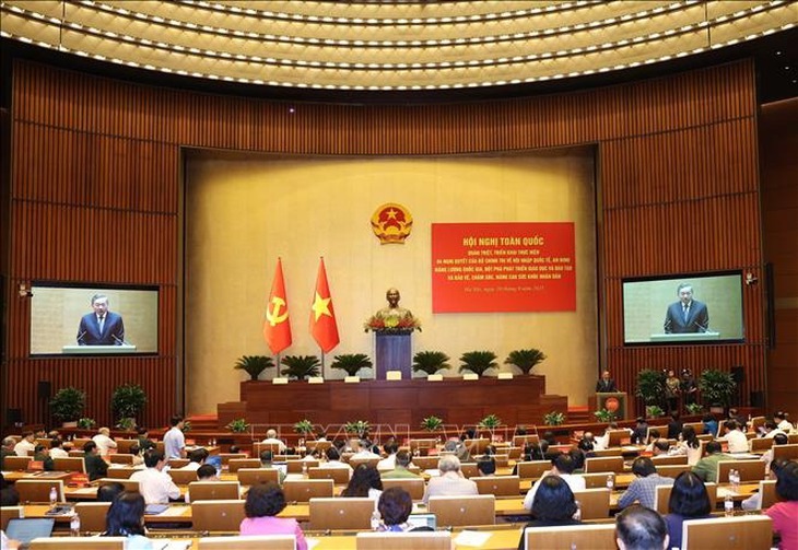 Phát biểu của Tổng Bí thư Tô Lâm tại Hội nghị toàn quốc quán triệt, triển khai 4 Nghị quyết của Bộ Chính trị- Ảnh 3. Phát biểu của Tổng Bí thư Tô Lâm tại Hội nghị toàn quốc quán triệt, triển khai 4 Nghị quyết của Bộ Chính trị- Ảnh 3.