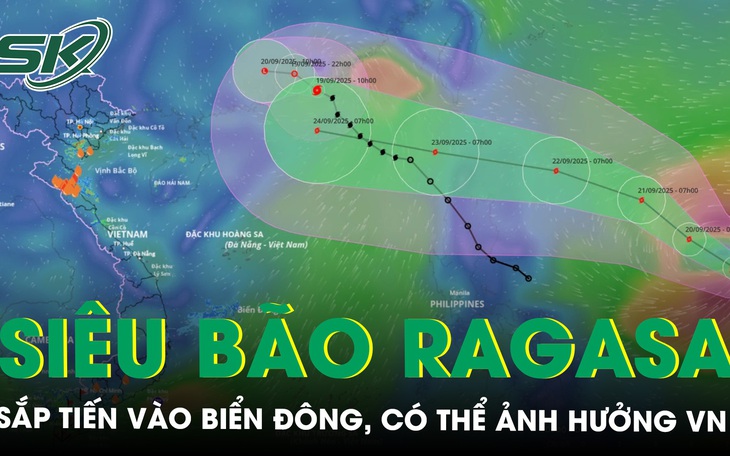 Bão Ragasa sắp tiến vào biển Đông, có thể mạnh lên thành siêu bão