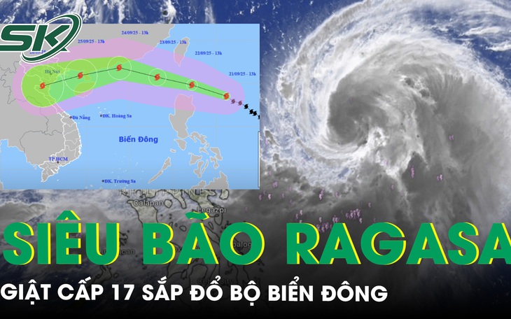 Siêu bão Ragasa cường độ cực đại tương đương Yagi sắp đổ bộ Biển Đông, dự báo hướng đi trong 24 giờ tới