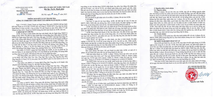 Thanh tra phát hiện loạt vi phạm tại ACBL- Ảnh 2.