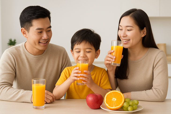 Gia đình có nên uống nước ép hoa quả thường xuyên?- Ảnh 1.