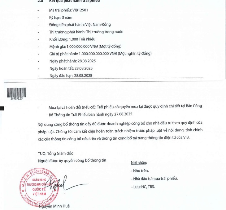 VIB vừa phát hành 1.000 tỷ đồng trái phiếu- Ảnh 2. VIB vừa phát hành 1.000 tỷ đồng trái phiếu- Ảnh 2.