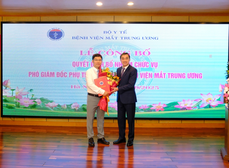 Bộ Y tế bổ nhiệm Phó Giám đốc phụ trách kinh tế Bệnh viện Mắt Trung ương- Ảnh 1. Bộ Y tế bổ nhiệm Phó Giám đốc phụ trách kinh tế Bệnh viện Mắt Trung ương- Ảnh 1.