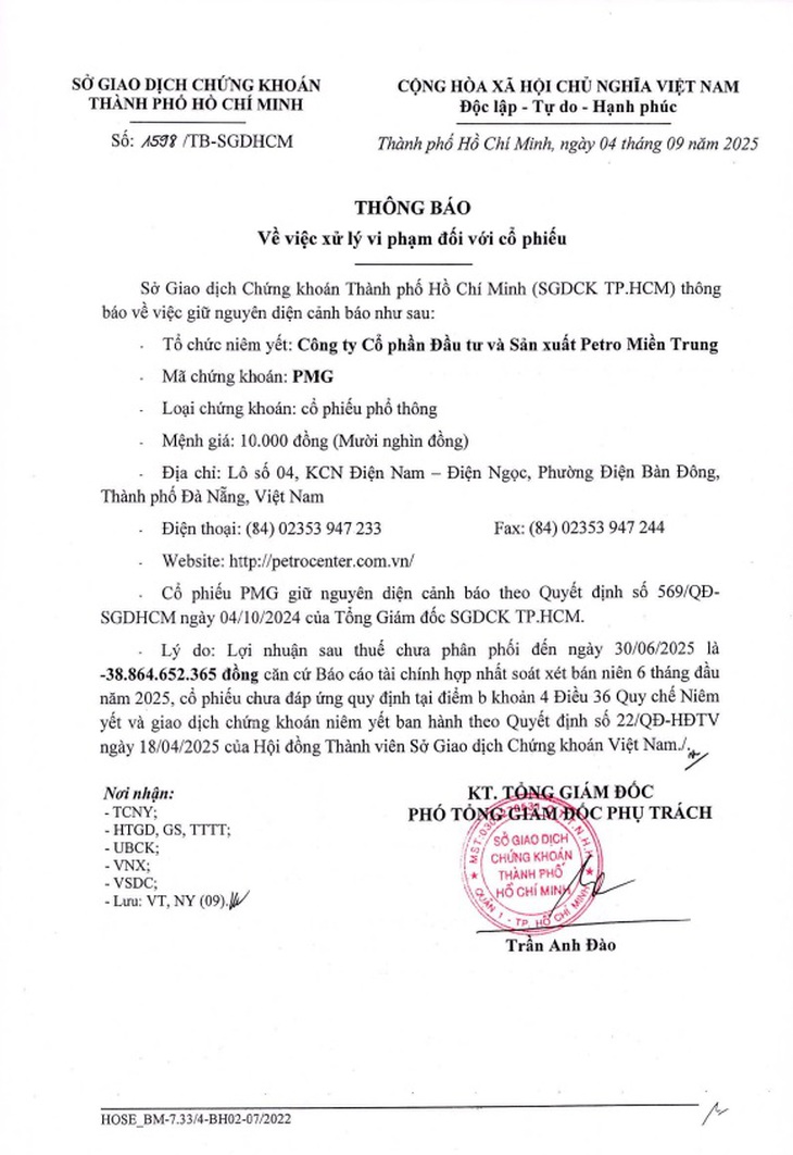 Petro Miền Trung tiếp tục nằm trong diện cảnh báo  vì thua lỗ- Ảnh 2.