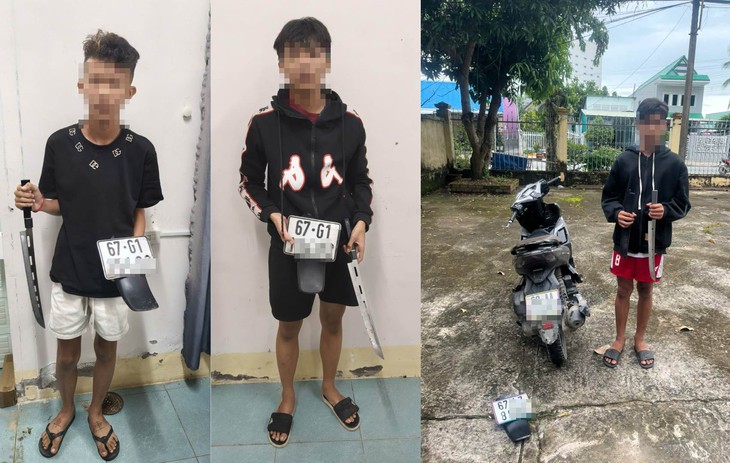 'Chặt biển số xe’ rồi khoe trên TikTok, 3 thanh niên bị bắt- Ảnh 1.