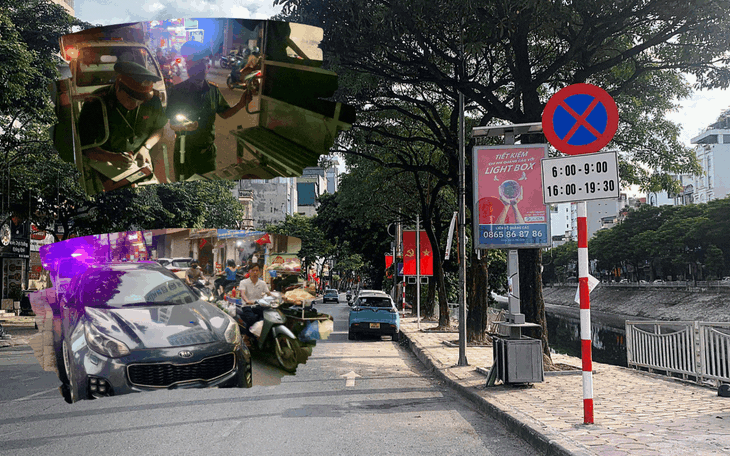 Biển cấm dừng đỗ theo giờ tại Khương Đình bị phớt lờ, tài xế ô tô ngang nhiên vi phạm- Ảnh 2.