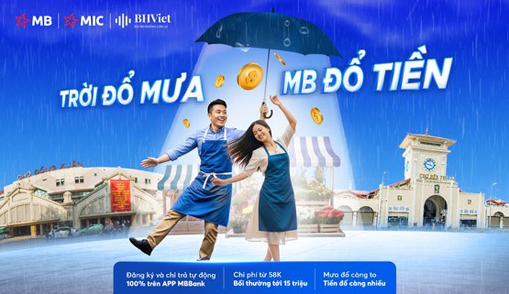 MB ra mắt gói bảo hiểm thời tiết theo chỉ số lượng mưa- Ảnh 1.