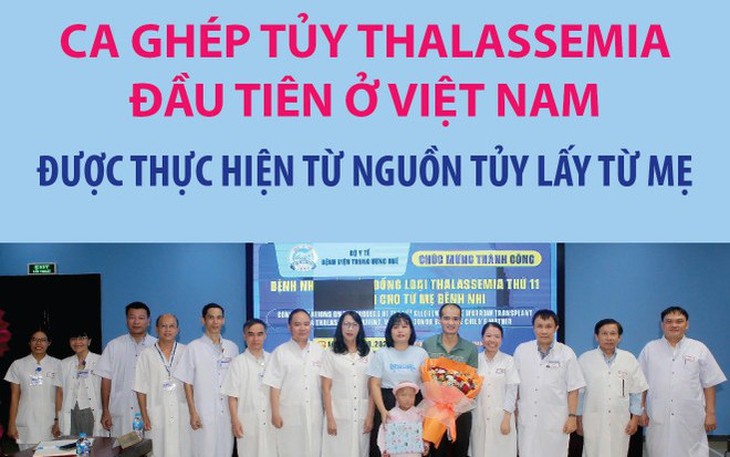 Ca ghép tủy Thalassemia đầu tiên ở Việt Nam được thực hiện từ nguồn tủy lấy từ mẹ