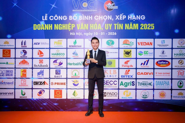 Herbalife Việt Nam được vinh danh là 'Doanh Nghiệp Văn Hóa, Uy Tín' năm 2025 bởi Liên đoàn Thương mại và Công nghiệp Việt Nam- Ảnh 1. Herbalife Việt Nam được vinh danh là 'Doanh Nghiệp Văn Hóa, Uy Tín' năm 2025 bởi Liên đoàn Thương mại và Công nghiệp Việt Nam- Ảnh 1.