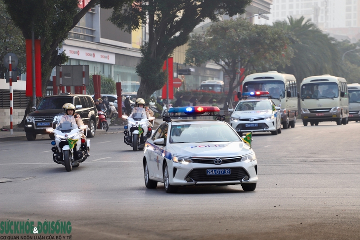 Hình ảnh cuộc diễn tập phương án dẫn đoàn, bảo vệ an ninh phục vụ Đại hội XIV- Ảnh 2.