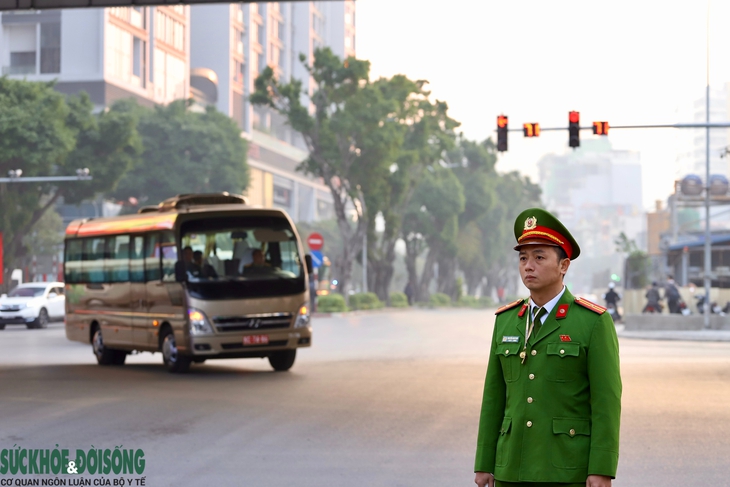Hình ảnh cuộc diễn tập phương án dẫn đoàn, bảo vệ an ninh phục vụ Đại hội XIV- Ảnh 4.