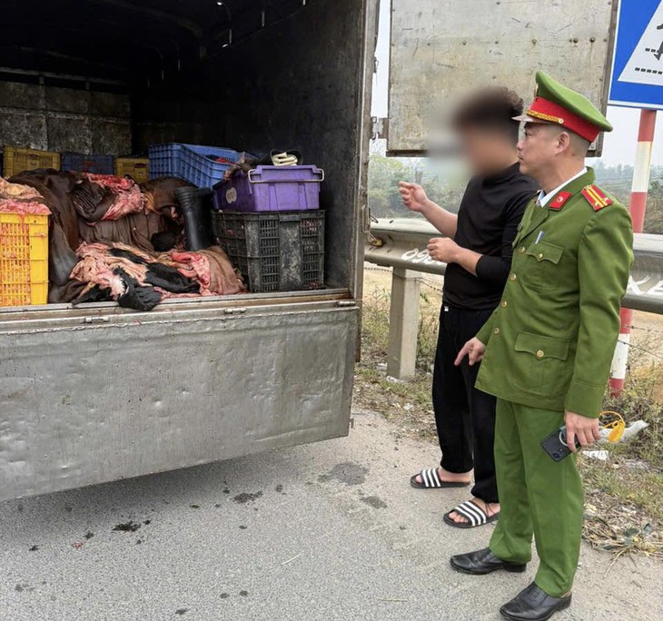 Phú Thọ: Ngăn chặn 1,2 tấn mỡ, da trâu bò không rõ nguồn gốc khi đang lưu thông- Ảnh 1.