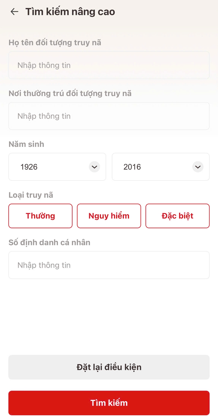 Người dân có thể tra cứu thông tin truy nã như thế nào trên VNeID?- Ảnh 4. Người dân có thể tra cứu thông tin truy nã như thế nào trên VNeID?- Ảnh 4.