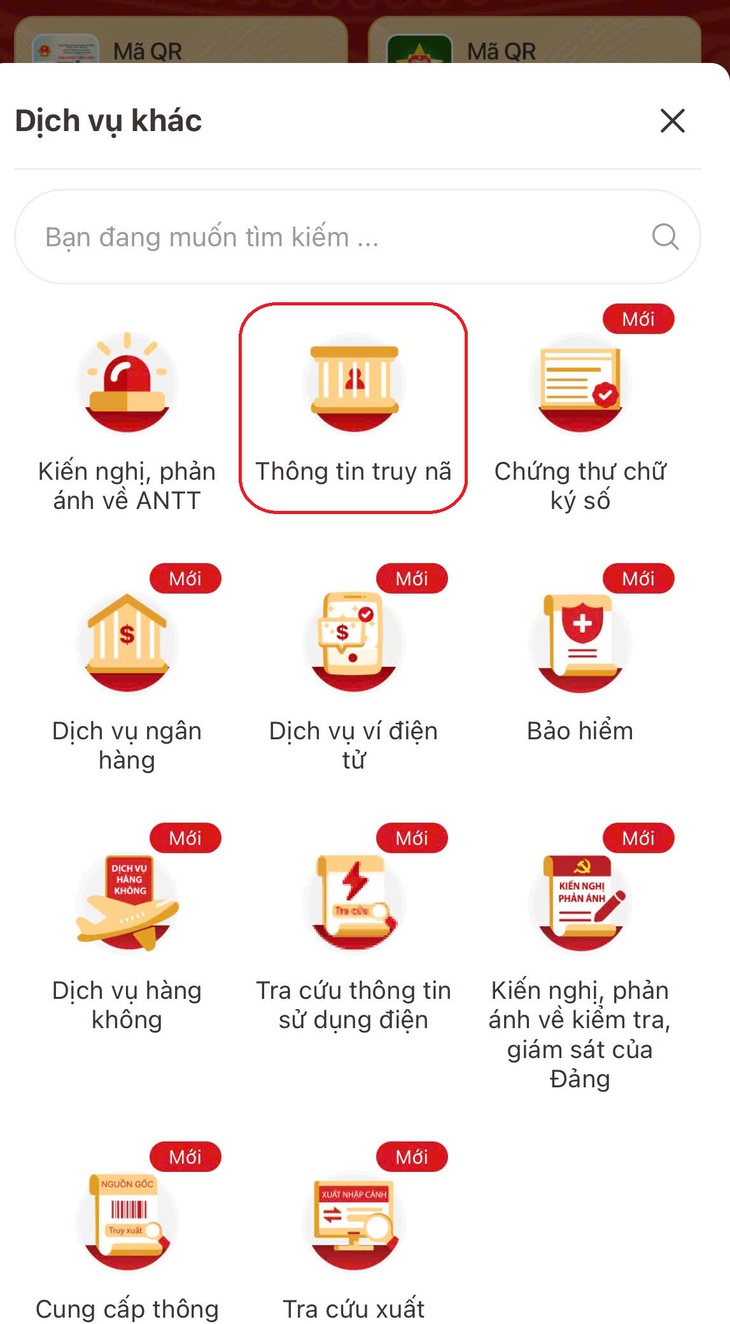 Người dân có thể tra cứu thông tin truy nã như thế nào trên VNeID?- Ảnh 2. Người dân có thể tra cứu thông tin truy nã như thế nào trên VNeID?- Ảnh 2.