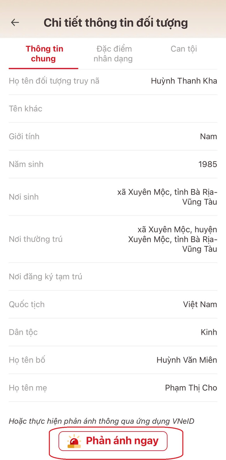 Người dân có thể tra cứu thông tin truy nã như thế nào trên VNeID?- Ảnh 5. Người dân có thể tra cứu thông tin truy nã như thế nào trên VNeID?- Ảnh 5.