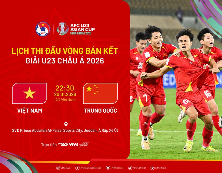 Xem trực tiếp U23 Việt Nam vs U23 Trung Quốc kênh nào tối nay 20/1?- Ảnh 1. Xem trực tiếp U23 Việt Nam vs U23 Trung Quốc kênh nào tối nay 20/1?- Ảnh 1.