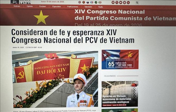 Hãng thông tấn Prensa Latina khai trương chuyên mục về Đại hội XIV của Đảng Cộng sản Việt Nam- Ảnh 1. Hãng thông tấn Prensa Latina khai trương chuyên mục về Đại hội XIV của Đảng Cộng sản Việt Nam- Ảnh 1.