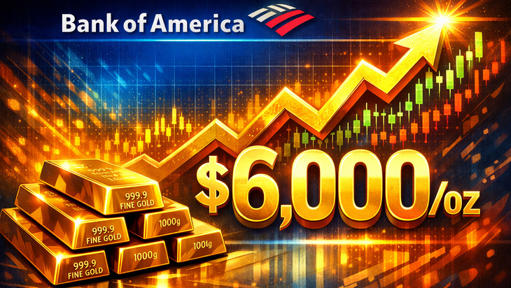 Bank of America dự báo giá vàng lên 6.000 USD- Ảnh 1. Bank of America dự báo giá vàng lên 6.000 USD- Ảnh 1.