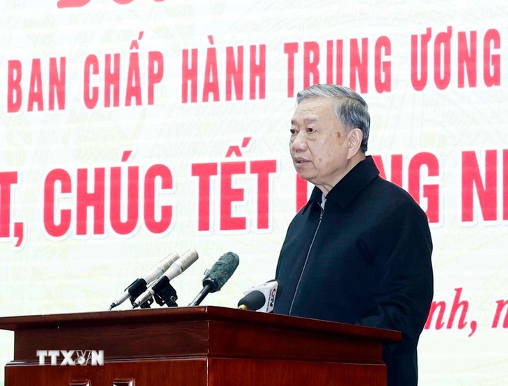 Tổng Bí thư Tô Lâm: Ngành than phải gắn tăng năng suất với tăng thu nhập, cải thiện đời sống công nhân- Ảnh 1. Tổng Bí thư Tô Lâm: Ngành than phải gắn tăng năng suất với tăng thu nhập, cải thiện đời sống công nhân- Ảnh 1.