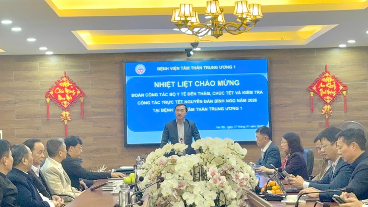 Thứ trưởng Trần Văn Thuấn kiểm tra công tác trực Tết tại Bệnh viện Tâm thần TW I và Viện Pháp y tâm thần TW- Ảnh 1. Thứ trưởng Trần Văn Thuấn kiểm tra công tác trực Tết tại Bệnh viện Tâm thần TW I và Viện Pháp y tâm thần TW- Ảnh 1.