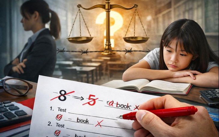 Sửa điểm học sinh: Khi cán cân liêm chính bị bẻ cong