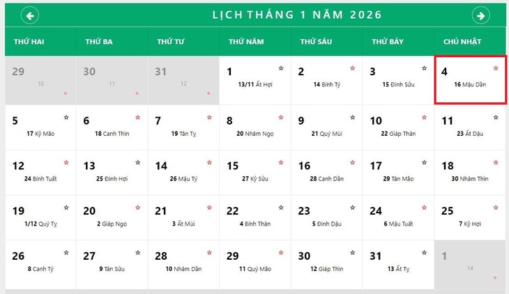 Lịch âm 4/1 - Âm lịch hôm nay 4/1 - Lịch vạn niên ngày 4/1/2026- Ảnh 1. Lịch âm 4/1 - Âm lịch hôm nay 4/1 - Lịch vạn niên ngày 4/1/2026- Ảnh 1.