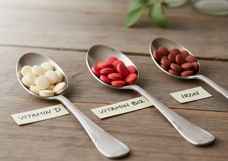 Thời điểm và cách dùng viên sắt, vitamin B12 và vitamin D giúp hiệu quả tốt hơn- Ảnh 1. Thời điểm và cách dùng viên sắt, vitamin B12 và vitamin D giúp hiệu quả tốt hơn- Ảnh 1.
