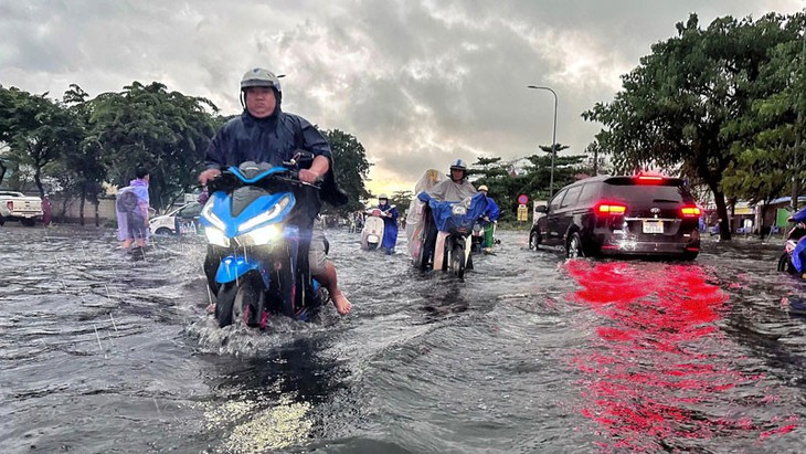 Triều cường dâng cao, ven biển phía Đông Nam Bộ đối mặt nguy cơ ngập úng- Ảnh 1. Triều cường dâng cao, ven biển phía Đông Nam Bộ đối mặt nguy cơ ngập úng- Ảnh 1.
