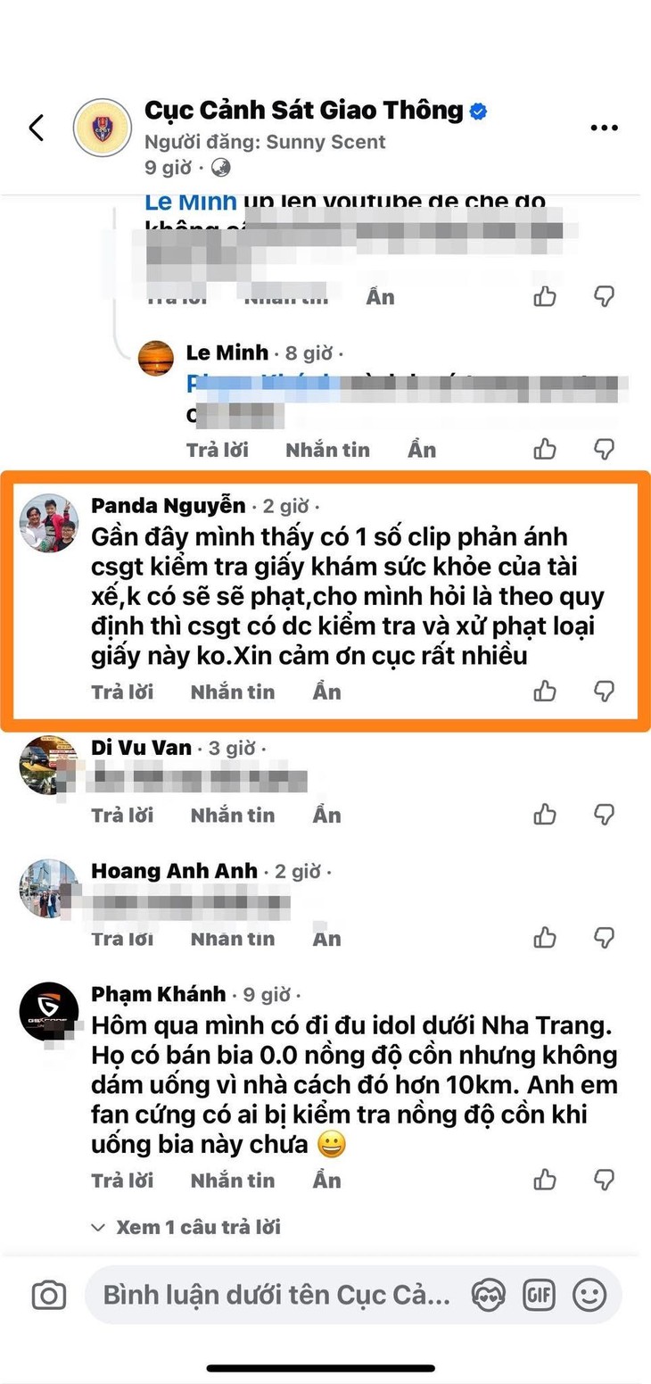 Cục CSGT làm rõ thông tin 'kiểm tra giấy khám sức khoẻ của lái xe'- Ảnh 1.