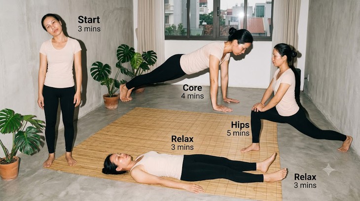 Mỗi ngày 15 phút tập luyện nhẹ nhàng giúp cơ thể dẻo dai, giảm mỡ thừa - Ảnh 1.