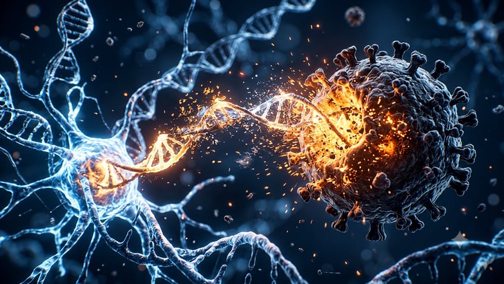 Bí ẩn loại virus gây bệnh ngoài da mang mảnh gen từ ... não người  - Ảnh 1.