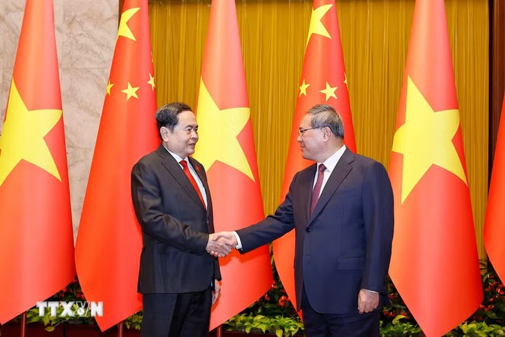Chủ tịch Quốc hội Trần Thanh Mẫn hội kiến Thủ tướng Quốc vụ viện Trung Quốc Lý Cường- Ảnh 1.