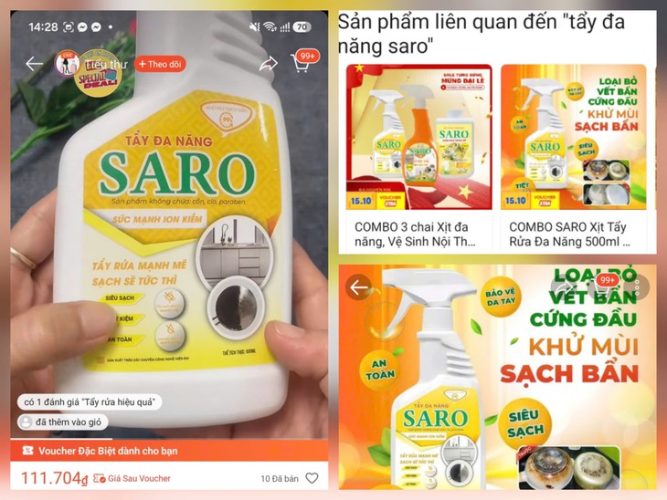UBND xã Triệu Việt Vương chưa có phản hồi về sản phẩm Tẩy đa năng SARO - Ảnh 2.