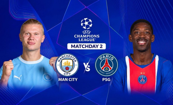 Kênh và link xem trực tiếp Man City vs PSG rạng sáng ngày 15/10- Ảnh 1.